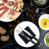 steak mes en vork zwart