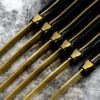 zwart goud stonewash steakmessen